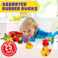 Playbees Assortment Rubber Duck Toy Duckies for Kids - 25 Pack - Sensory Play, Stress Relief, Stocking Stuffers, Bath Birthday Gifts Baby Showers