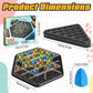 Chain Triangle Chess Game, Rubber Band Chess Board Tabletop Game, Family Puzzle Tabletop Game for Kids and Adults for 2 to 4 Players