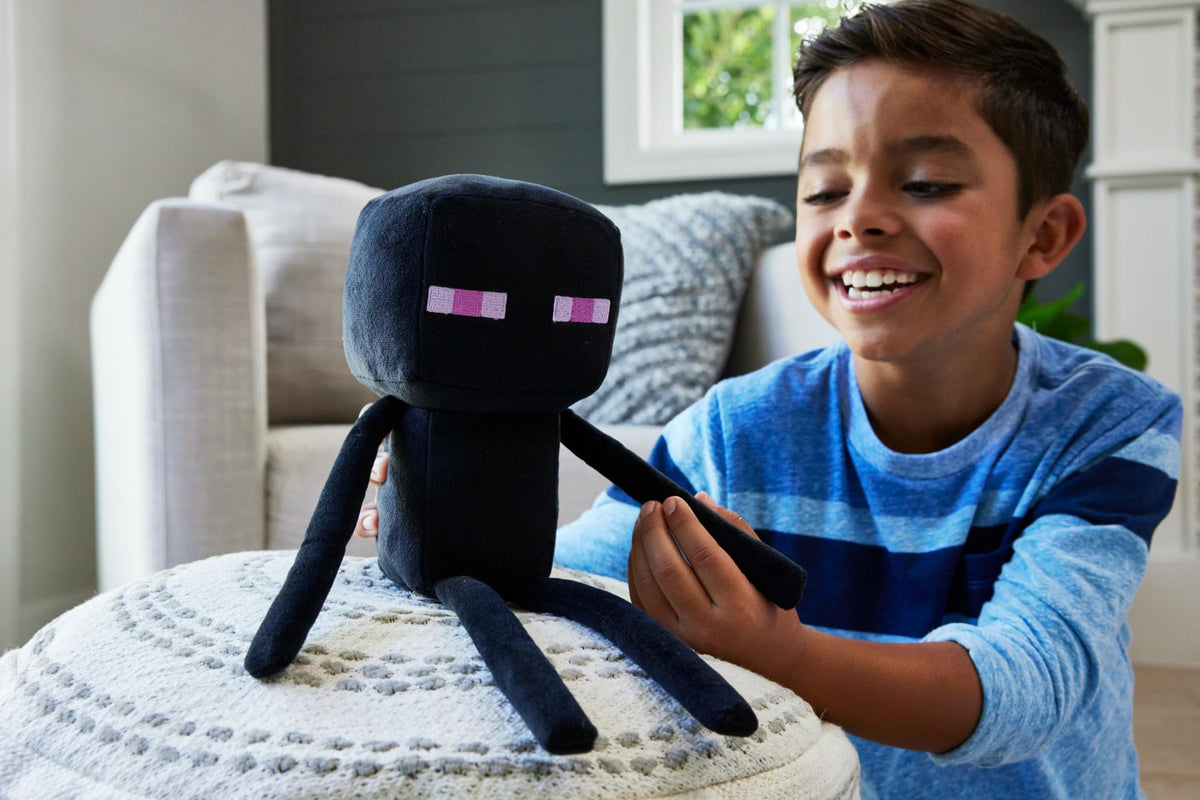 Mattel Minecraft Enderman Character Plush, 8" Soft Dolls