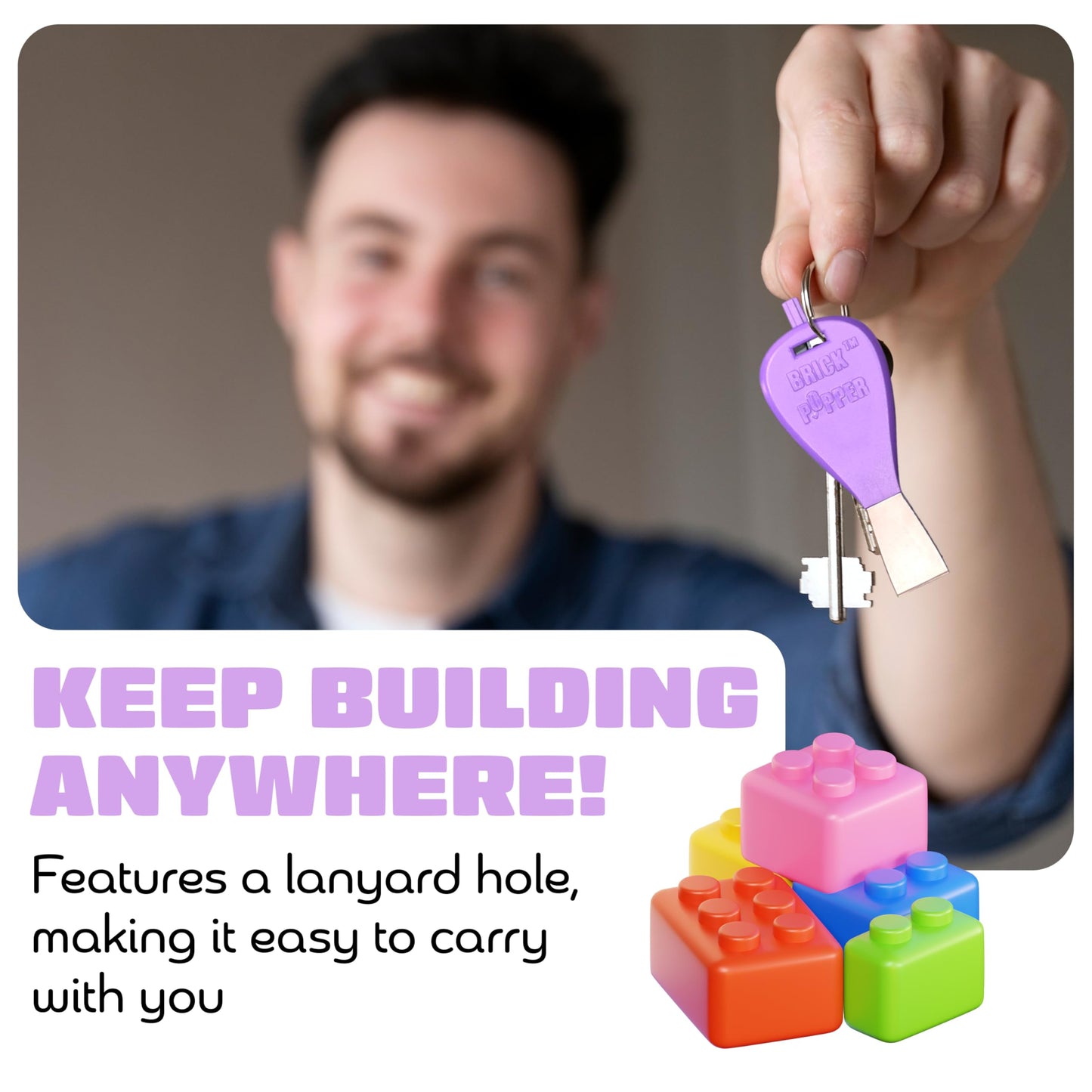 Brick Popper - World's Fastest Brick Separator - Efficient Remover for Kids & Adults - Ages 6+ - Essential Tool (Purple)
