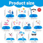 10 Pieces Tooth Honeycomb Centerpieces Table Decor, Cartoon Tooth Fairy, Dentist, and Crown Pattern Table Topper Ornaments Signs for Baby’s First
