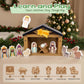 WOODENFUN Toy Nativity Set for Kids?Wooden Christmas Nativity Scene Miniature Holy Family Figurines Gifts for Children Boys Girls 3+ Years Old
