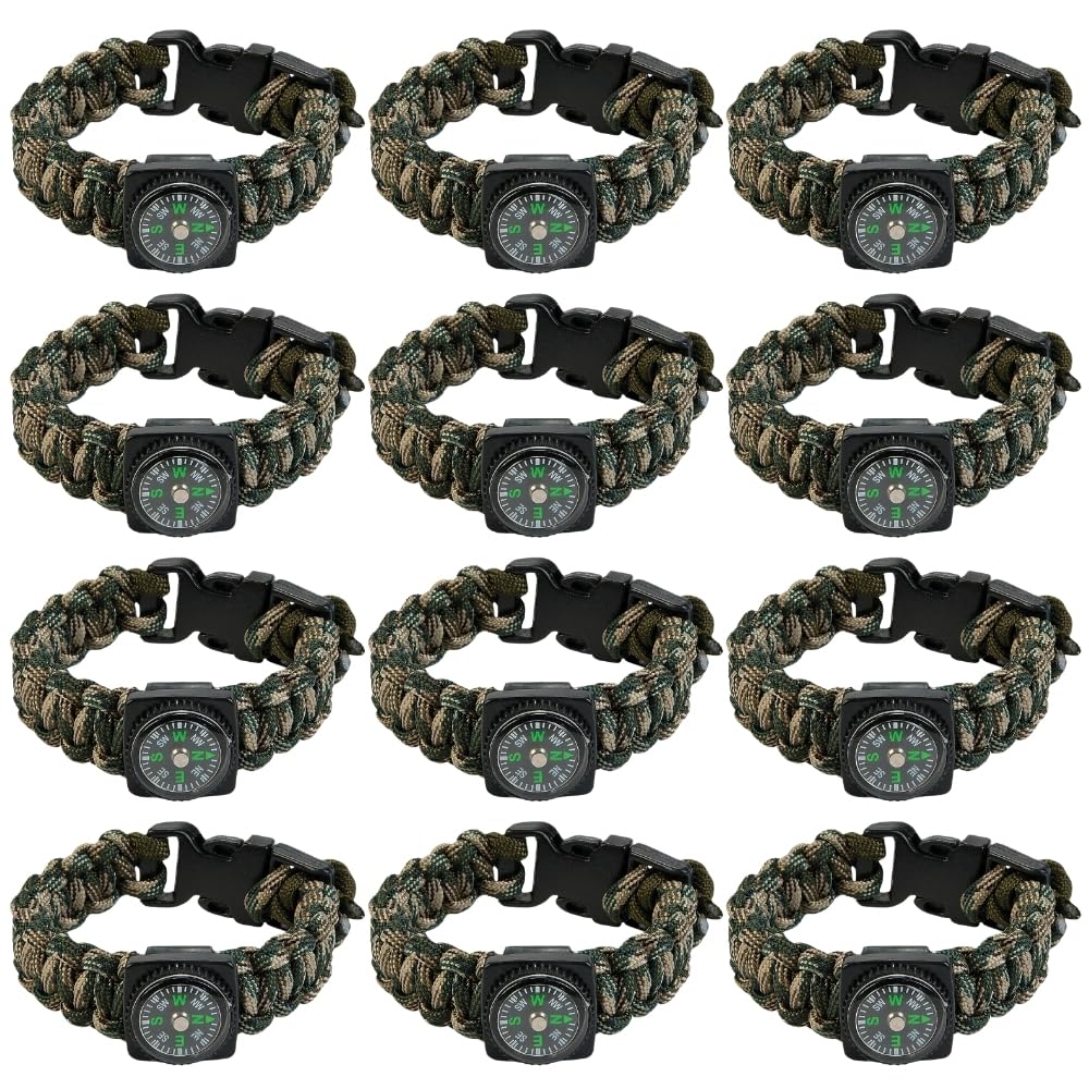 Fun Express Paracord Compass Bracelet Craft Kit - Crafts for Kids and Fun Home Activities - VBS Vacation Bible School Supplies/Decor