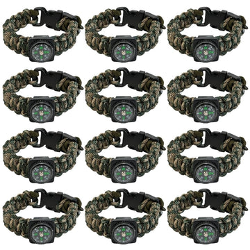 Fun Express Paracord Compass Bracelet Craft Kit - Crafts for Kids and Fun Home Activities - VBS Vacation Bible School Supplies/Decor