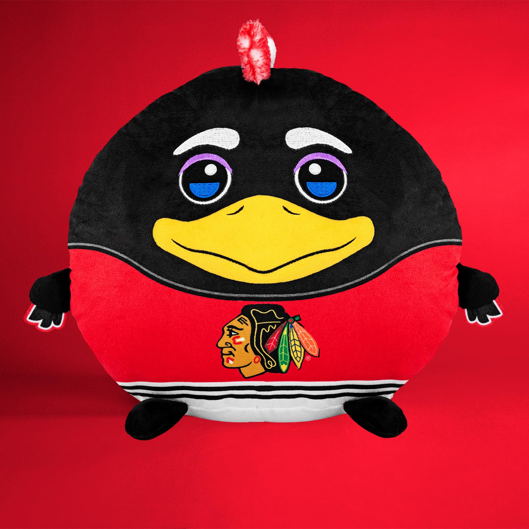 Sleep Squad Chicago Blackhawks Tommyhawk 12" Mascot Kiri Cloud Plushie - Official NHL Plush