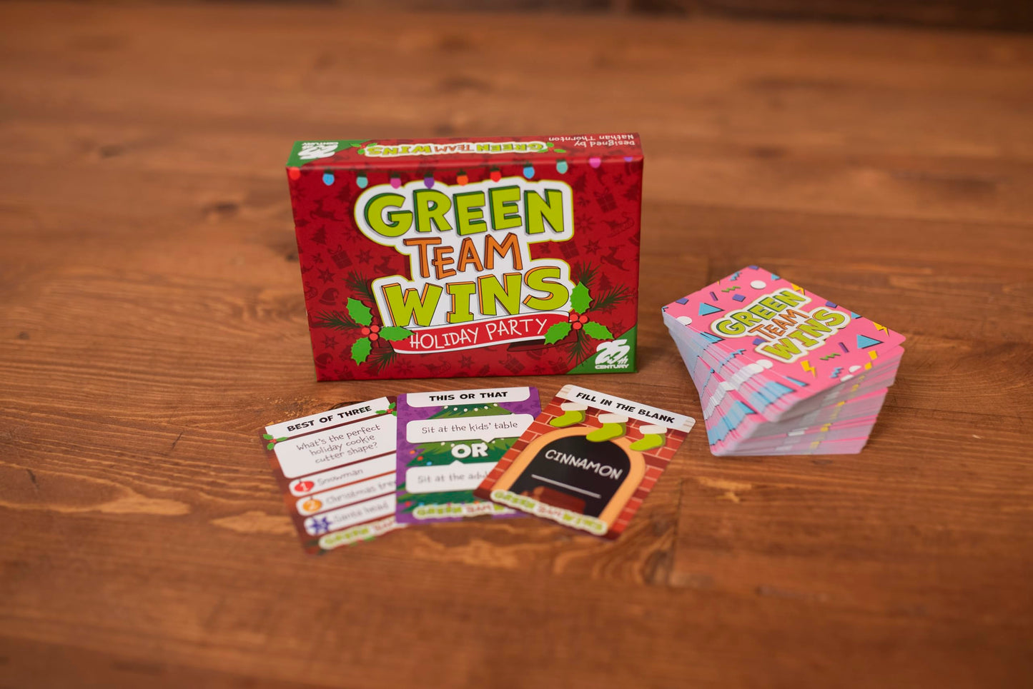 25th Century Games Green Team Wins Holiday Party - Strategy Board Game - for 3 to 12 Players and Ages 10+