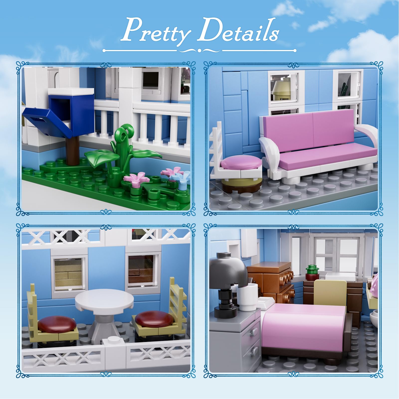 Gilmore House in Stars Hollow Luke’s Diner Movie Building Block Toys Set Compatible with Lego, Mothers Day Gift Decor and Collectibles for Family