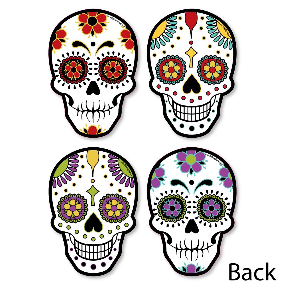 Big Dot of Happiness Day of the Dead - Sugar Skull Decorations DIY Halloween Party Essentials - Set of 20
