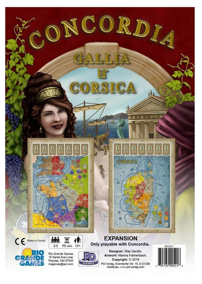 Rio Grande Games Concordia: Gallia & Corsica Expansion Strategy Board Game