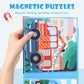 Magnetic Puzzles for Kids Ages 3-5, 3 in 1 Vehicle Toddlers Magnet Jigsaw Puzzle Book, Kids Travel Road Trip Puzzle Toys for Boys and Girls Ages 4-8