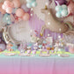 BASHLY 3-Pack Rainbow Tablecloths - 86"x51" Plastic Pastel Table Cloths Rainbow Party Decorations for Girl Birthday, Princess Party, Baby Showers