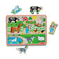 Melissa & Doug Old MacDonald's Farm Song Puzzle - 8-Piece Wooden Peg Puzzle with Light-Activated Sounds, Music Learning Toy for Toddlers and