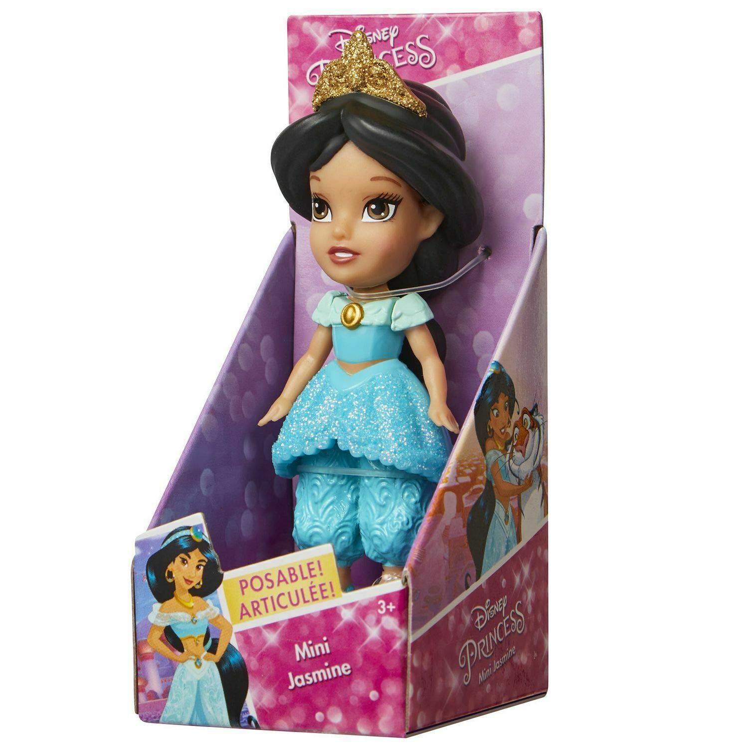 Jakks Pacific Disney Princess Aladdin-Jasmine Doll, Multi-Colour, 7.5 cm (84628)
