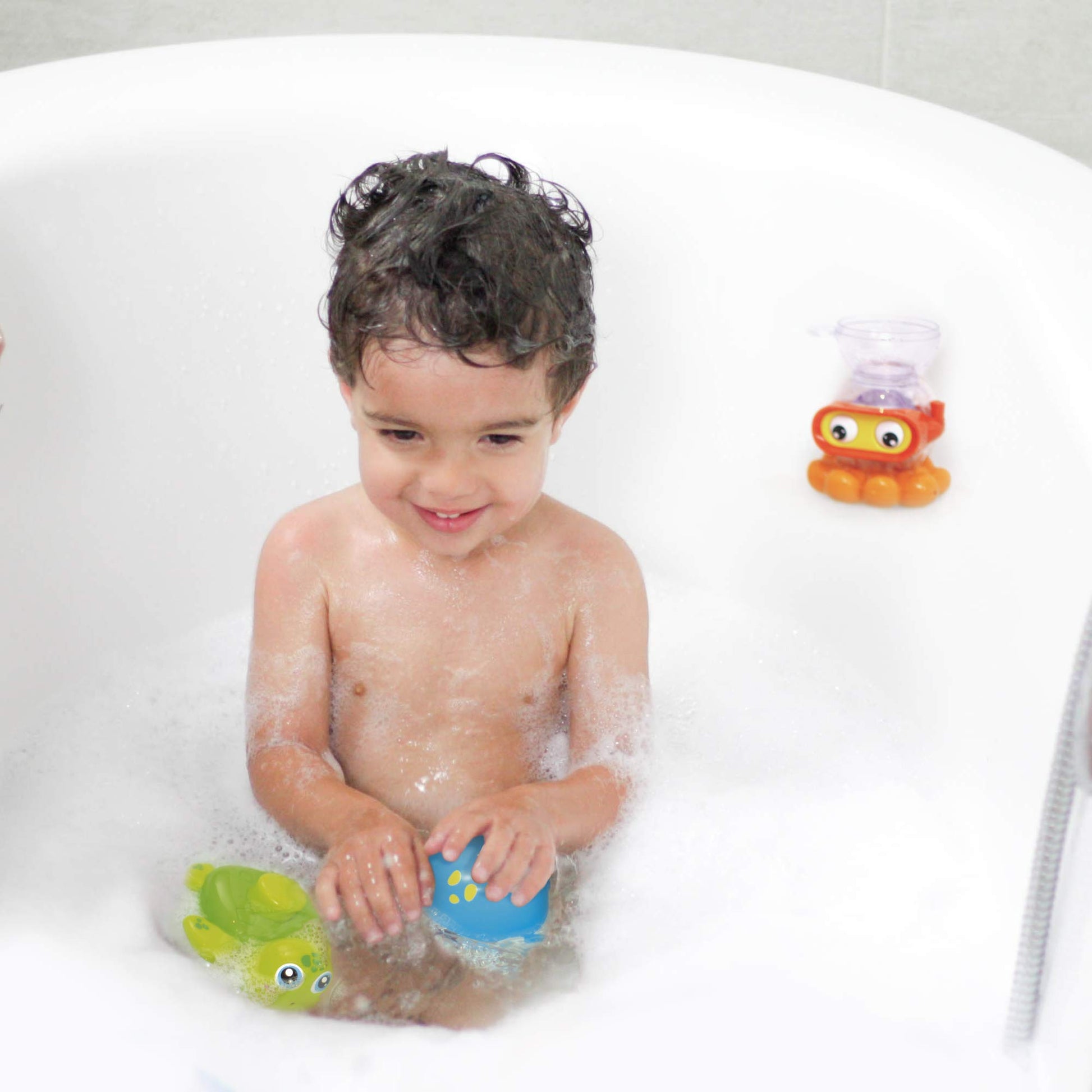 Stack 'n Squirt Bath Fun - Baby Bath Toy for Fun in the Bathtub and Kiddie Pool - 3-Piece Infant Bath Toys Play Set - Keep Children Entertained While
