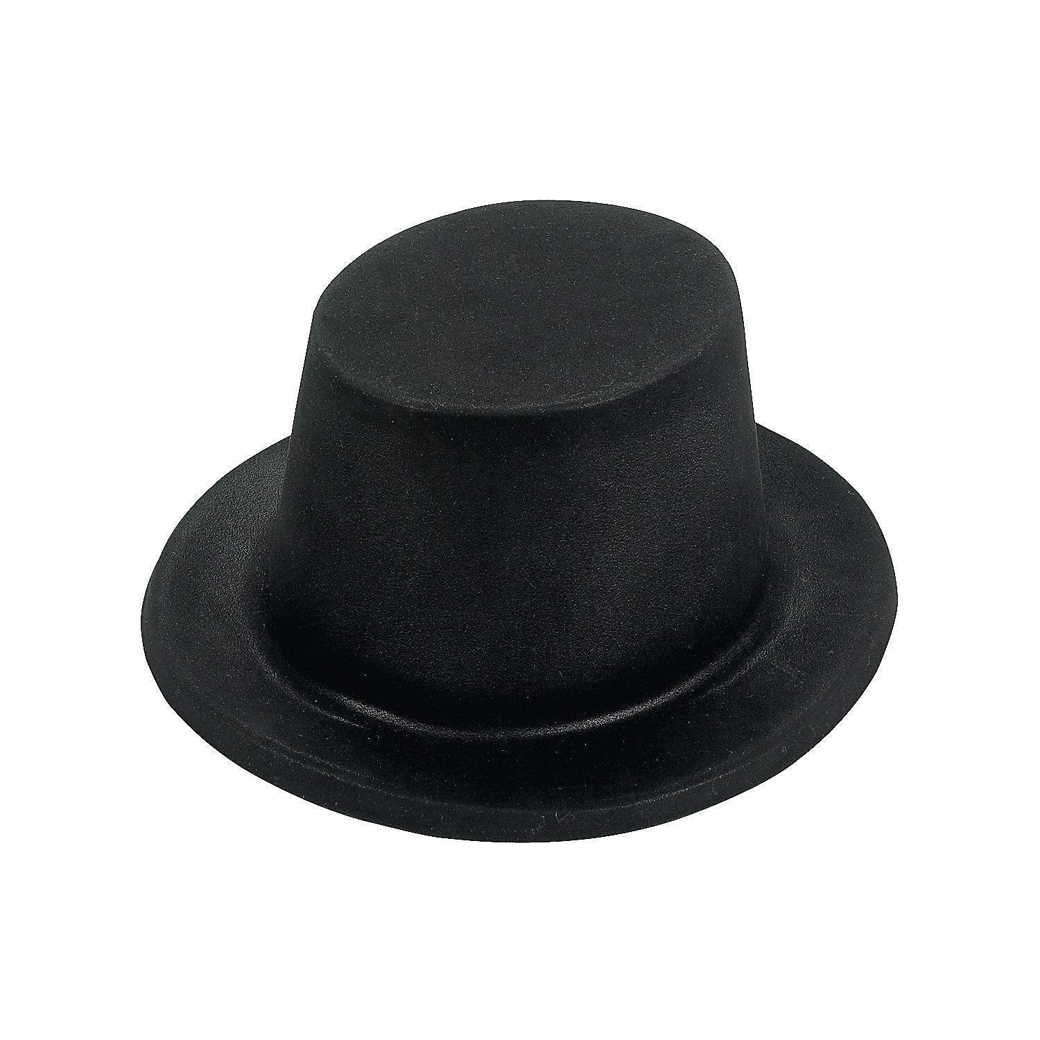 Fun Express Plastic Top Hats (Set of 12) New Years And Costume Hat