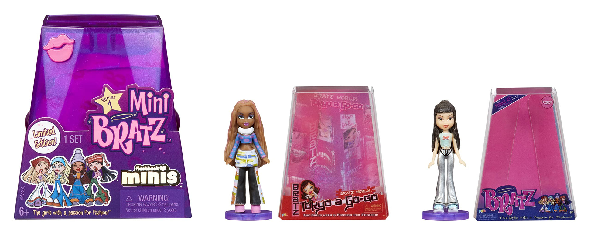 Bratz Minis - 2 Bratz Minis in Each Pack, Blind Packaging Doubles as Display, Y2K Nostalgia, Collectors Ages 6 7 8 9 10+