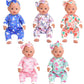 Sweet Dolly 5 Sets Baby Doll Accessories and Clothes - Headbands, Pajamas for 15-18 Inch Dolls, 10 PCs Total