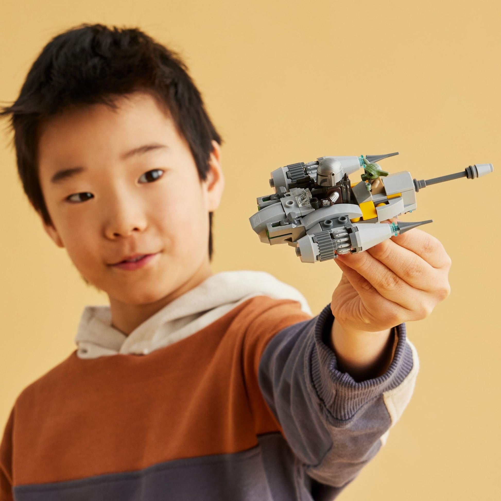 LEGO Star Wars The Mandalorian’s N-1 Starfighter Microfighter, Building Toy Set for Kids Ages 6 and Up with Mando and Grogu 'Baby Yoda' Minifigures,