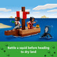 LEGO Minecraft The Pirate Ship Voyage, Boat Toy Playset for Kids with Squid, Camel and Pirate Figures, Toy Building Set for Action Role-Play,