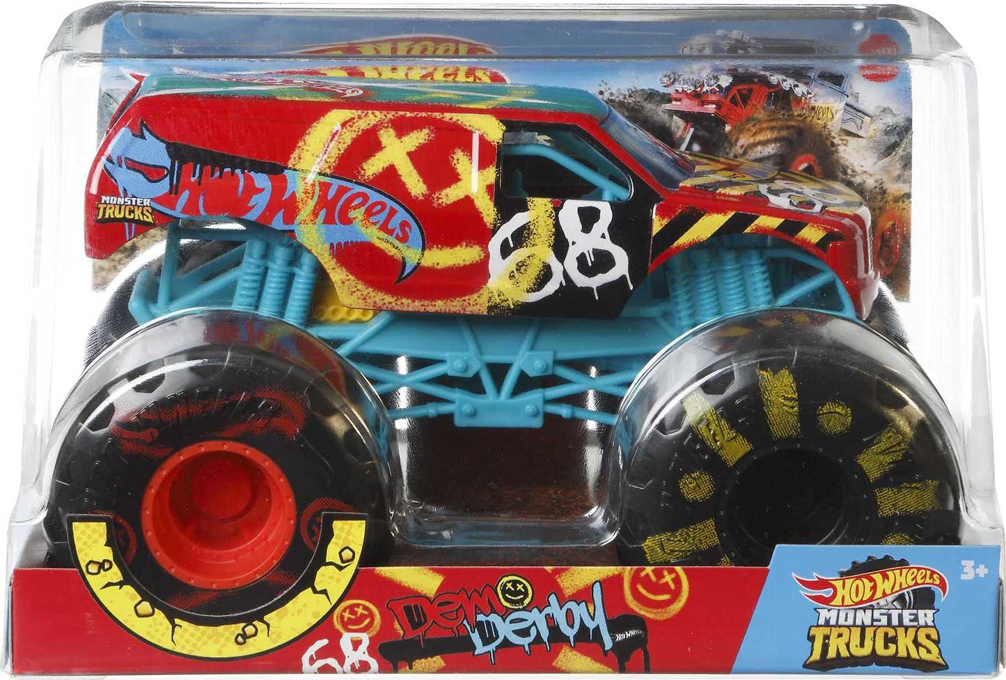Hot Wheels Monster Trucks Demo Derby, 1:24 Scale Kids Age 3, 4, 5, 6, 7, & 8 Years Old Great Gift Toy Trucks Large Scales
