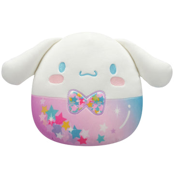 Squishmallows Hello Kitty and Friends Cinnamoroll Plush, 8 Inch, Stars and Bowtie Design