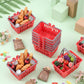 10PCS Mini Shopping Cart,Mini Shopping Baskets with Handles,Mini Target Shopping Basket,Plastic Red Shopping Baskets for Dollhouse Decoration Sundries