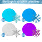 20 Pack Frozen Snowflake Hanging Decorations - Winter Snowflakes Hanging Swirls Ceiling Streamers, Glittery Snowflakes Ornament for Wonderland Frozen