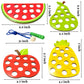 4 Pack Wooden Lacing Toy,Educational Threading Activity Puzzles,Learning Fine Motor Skill Travel Toy,Wooden Fruit Threading Set for Toddlers Kids 3 4