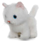 Ice King Bear Fluffy Little Cat Stuffed Animal Small Plush Toy 6 Inches (White)