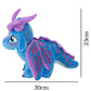 Soft Plush Wings Dragon Stuffed Animals Toy Pillow Doll, 12" Pterosaur Flying Blue Dragon Plushie Toys Best Birthday Christmas Anniversary Fiesta