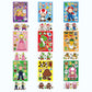 36 Sheets Mario Make a Face Stickers, Cartoon Book Crafts, DIY Party Supplies Favors Your Own Mixed and Matched with Different Designs Characters