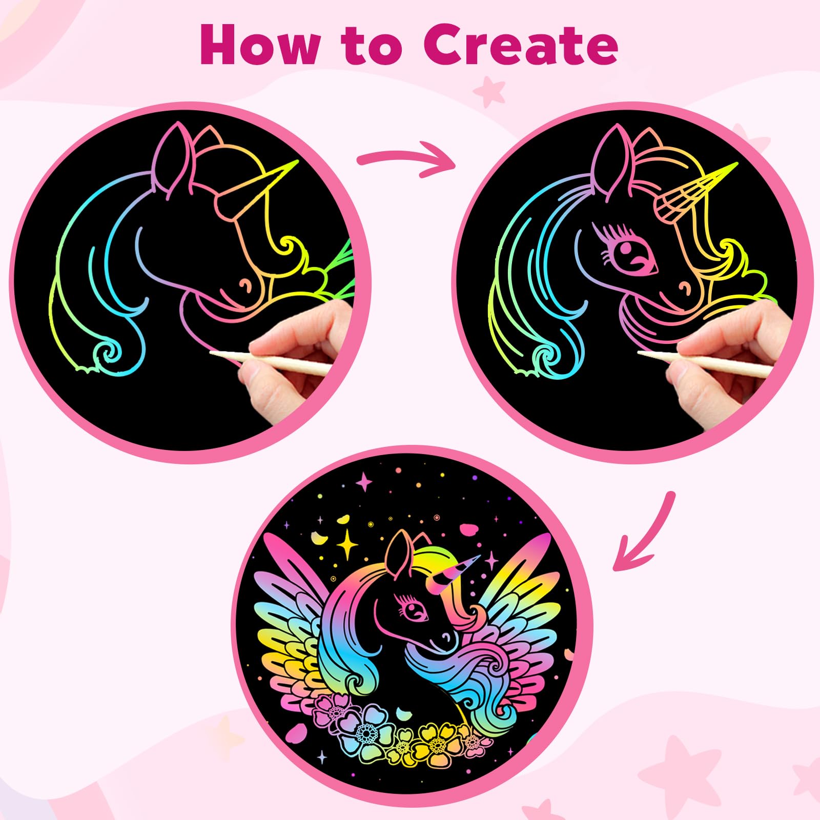 ZMLM Scratch Paper Art-Crafts Gift: 2 Pack Rainbow Notebooks Supplies Toys Easter Basket Stuffers for 3 4 5 6 7 8 9 10 Years Old Girls and Boys Kids