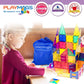 Playmags 48 Piece Set - with Stronger Magnets, STEM Toys for Kids, Magnetic Tiles and Building Blocks, Sturdy, Super Durable with Vivid Clear Color