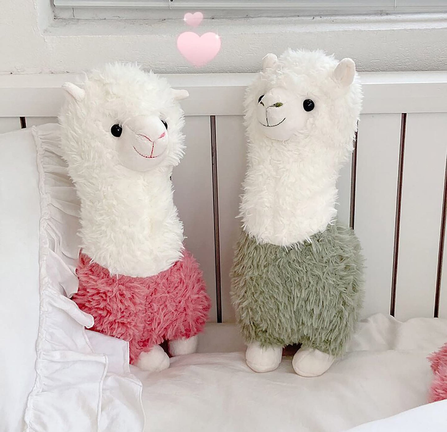 YUKOUQIAN Llama Stuffed Animal Cute Llama Plush Alpaca Toy 9.8 inch for Girls Boys 2 Pieces(Alpaca)