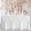 Besutolife White Tulle Table Skirt 6ft Wrinkle-Free Tutu Tablecloth for Gender Reveal, Wedding, Birthday, Reception, Banquet, Photo Booth, Party Table