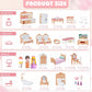 Princess Dollhouse Furniture Set, 48 Piece Luxury Miniature Accessories Collection with Living Room, Bathroom, Bedroom?Kitchen, TV Entertainment Set