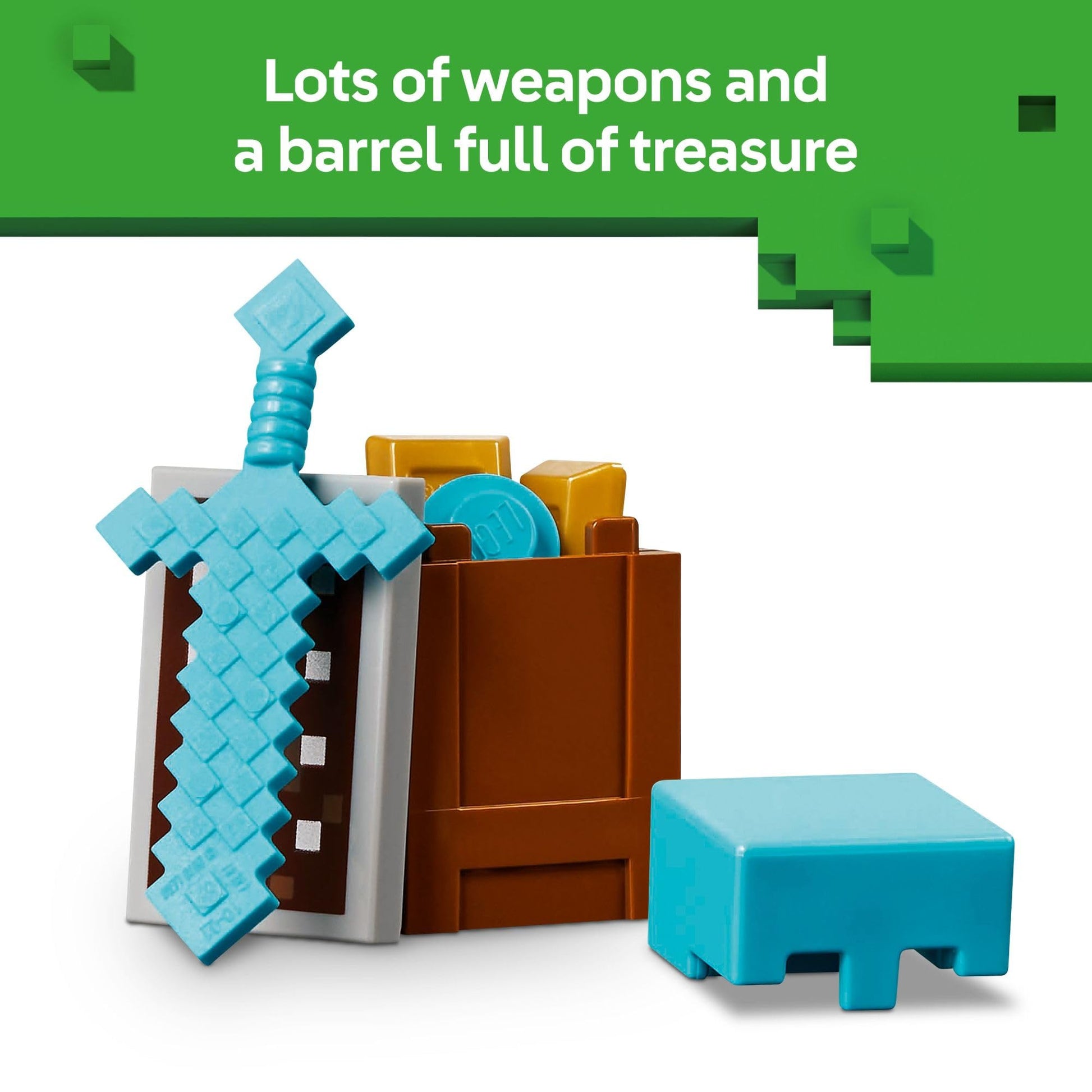 LEGO Minecraft The Illager Desert Patrol Toy Figures and Playset - Building Minecraft Toy for Kids, Boys and Girls, Ages 7+ - with 4 Figures for