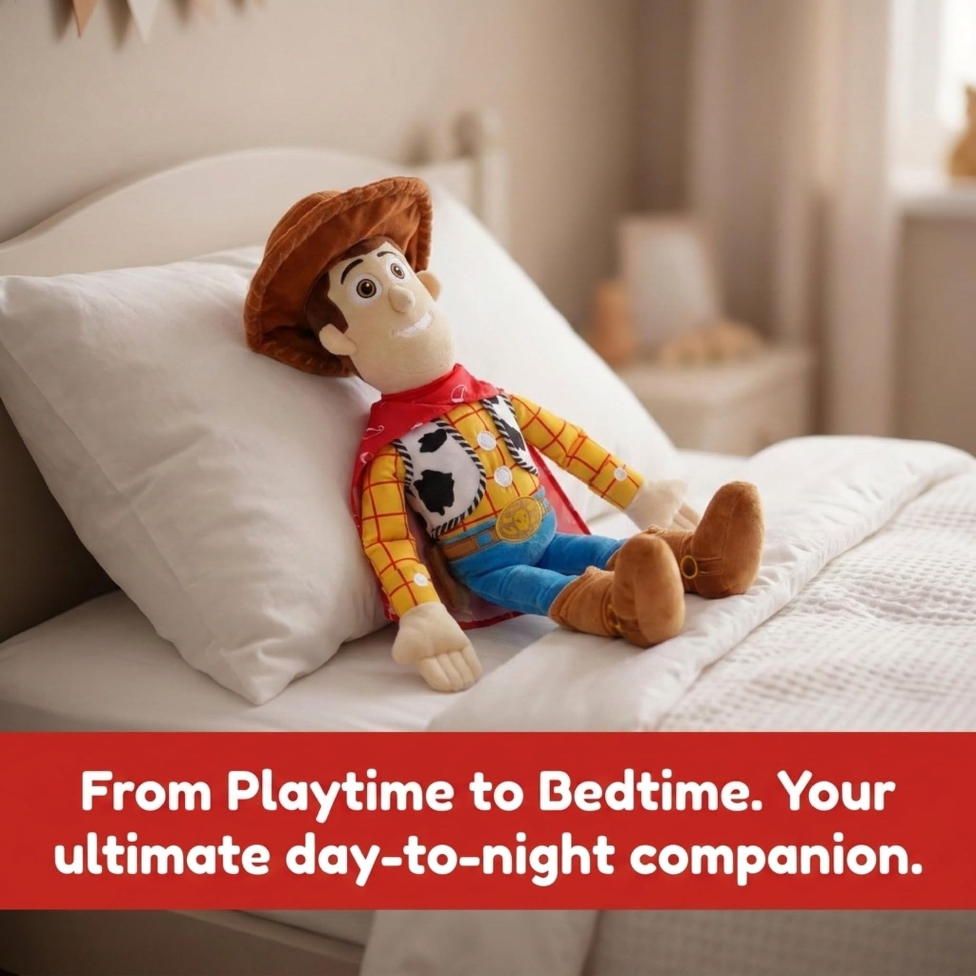Jay Franco Kids Toy Story Plush Pillow Buddy - Large Ultra-Soft Stuffed Plushie & Cozy Pillow, Official Licensed Product, 24 Inches, Multi - Toy Story