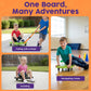 Hurtle Scooter Boards for Kids with Safety Handles, 2-Pack Heavy Duty Gym Floor Scooters with 360° Wheels for PE, Indoor Active Play, Support 200 lbs