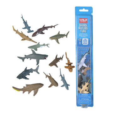 Wild Republic Nature Tube Shark Figurines - 13"