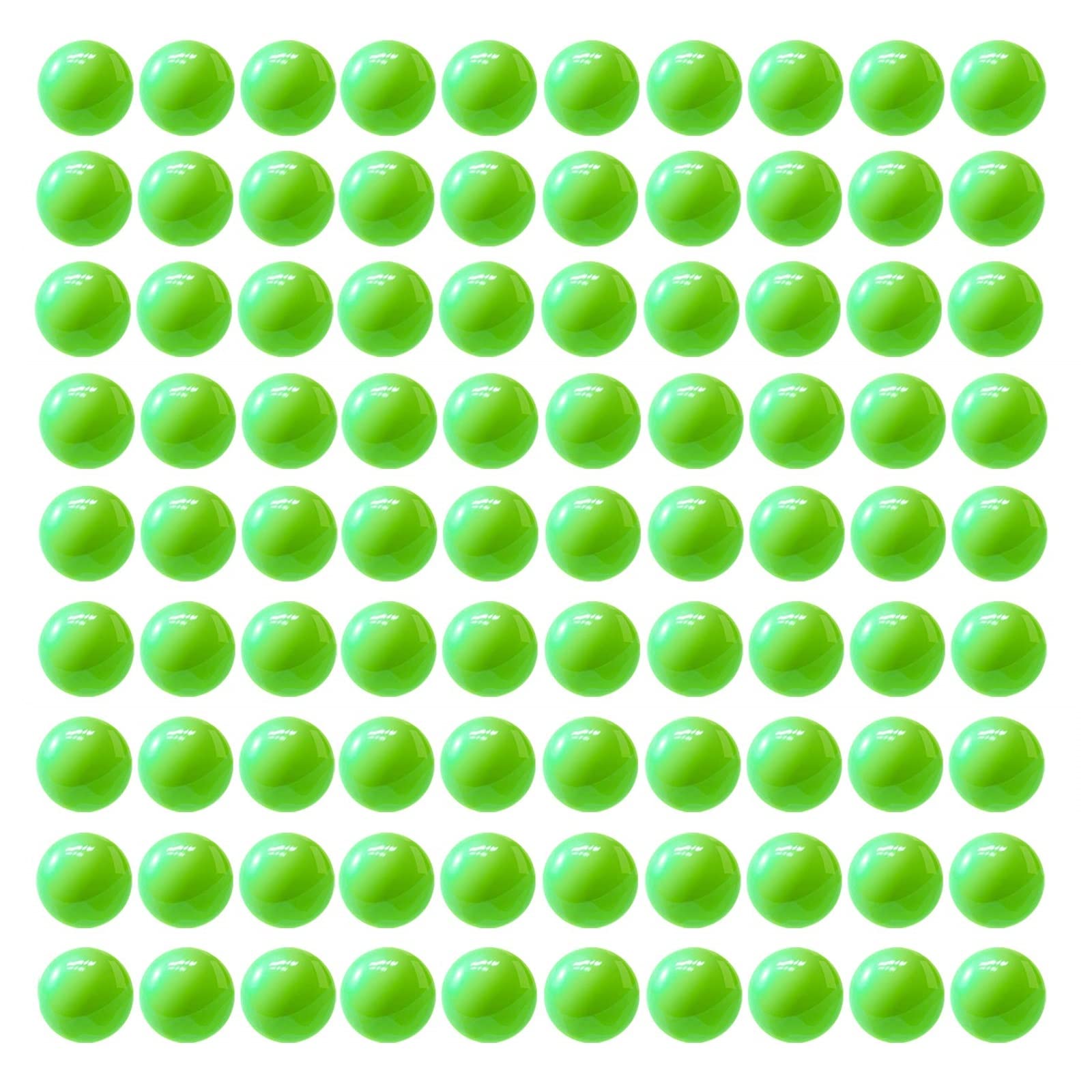 Yoeevi 90PCS Game Replacement Marbles Balls,9/16 inch(14mm) Plastic Balls for Chinese Checkers Marble Run Marbles Game Hungry Hungry Hippos(Green)