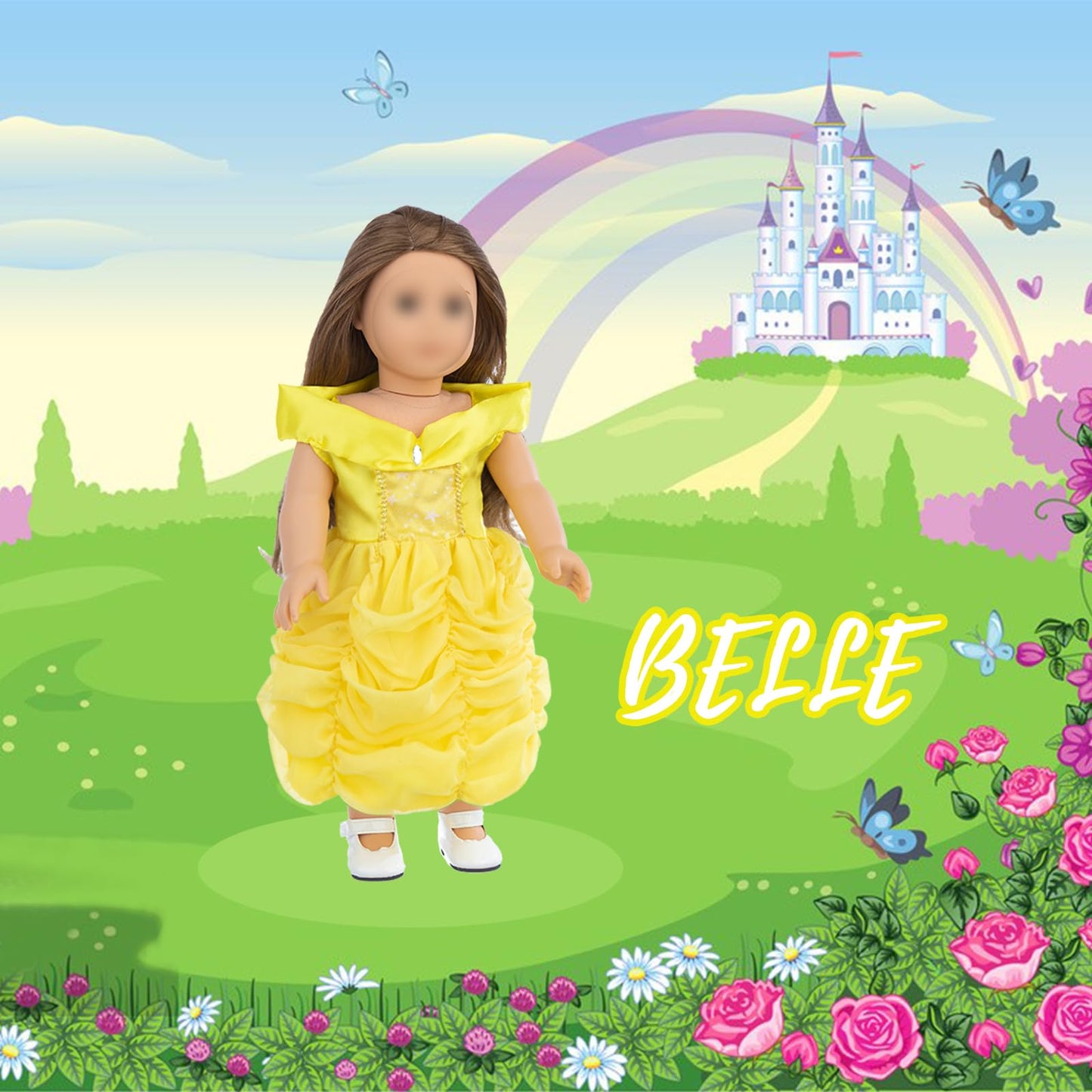 18 inch Girl Doll Dress Accessories-5 Sets Cosplay Princess Dress Fits 18 inch Girl Dolls (SET1)