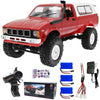 LEOSO WPL C24 1/16 Scale 4x4 RC Rock Crawler,RC Crawlers RC Truck - RTR Off-Road Truck with 2.4GHz Remote Controller, All-Terrain car for 14 Years