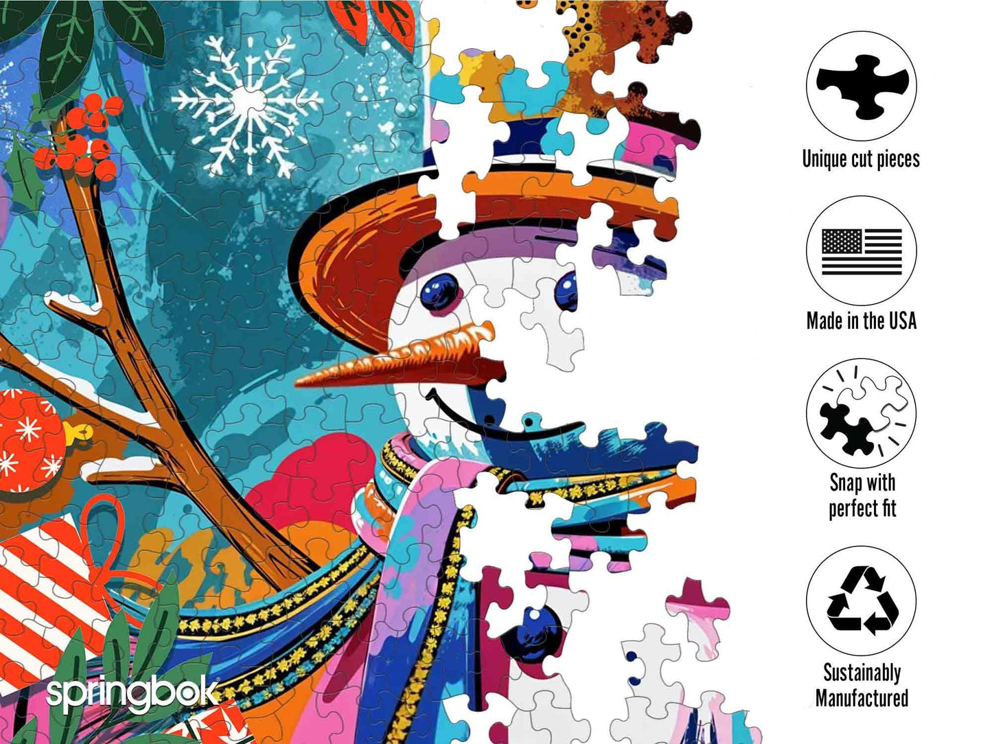 Springbok Festive Frosty 1000 Piece Jigsaw Puzzle for Adults