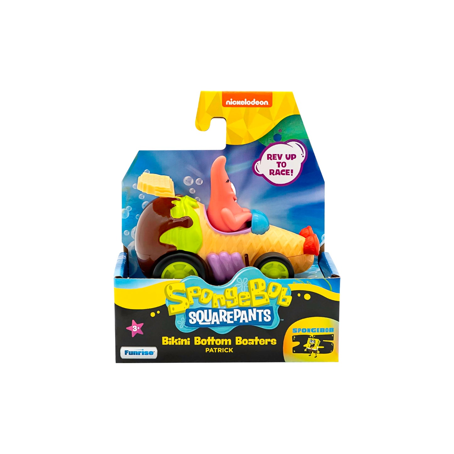 SpongeBob SquarePants Bikini Bottom Boaters Rev Up Racers with Spongebob and Patrick, Ages 3+