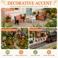 Miniature Park Bench Set 2-Pack - 1:16 Scale Brown Garden Seats with Realistic Detailing, Tiny Park Benches for Dollhouse and Fairy Garden