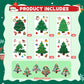 SYUCVQI Large Size Christmas Crafts Kit DIY Christmas Tree Ornament with Glue Dots and Twine Kits Xmas Hanging Ornaments for Holiday Decorations
