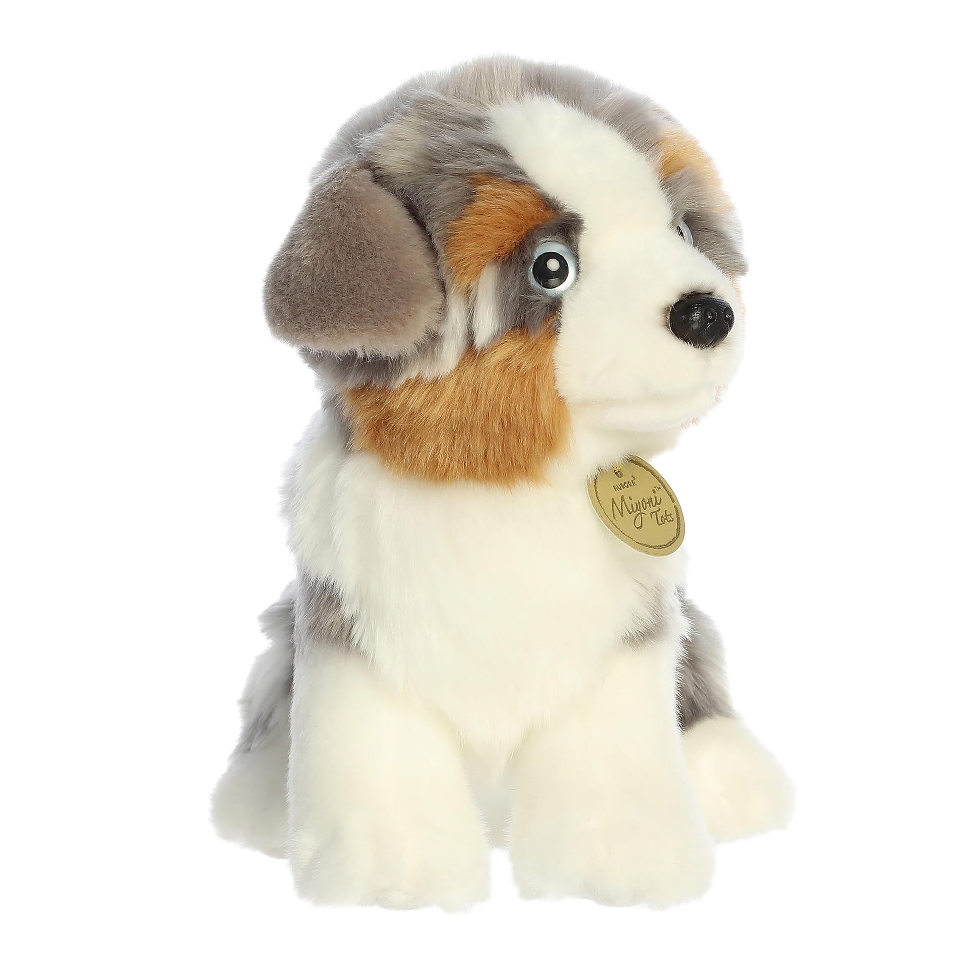 Aurora® Adorable Miyoni® Tots Australian Shepherd Pup Stuffed Animal - Lifelike Details Make a Cherished Companion - Perfect for Decorating Bedrooms