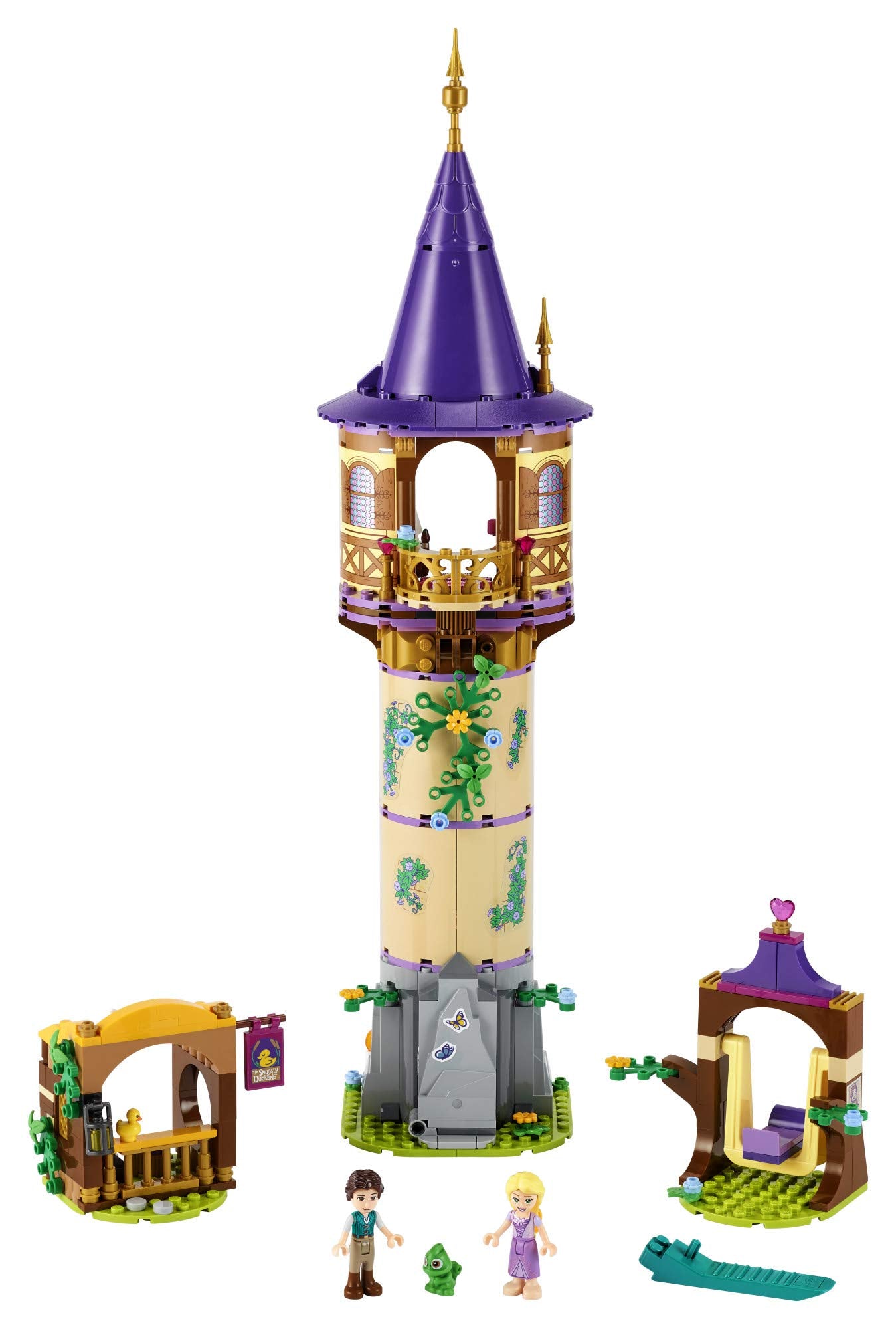 LEGO Disney Princess Rapunzel’s Tower 43187 Castle Building Toy Kit and Playset with 2 Mini-Dolls from Tangled Movie, Gift Idea for Kids, Girls and