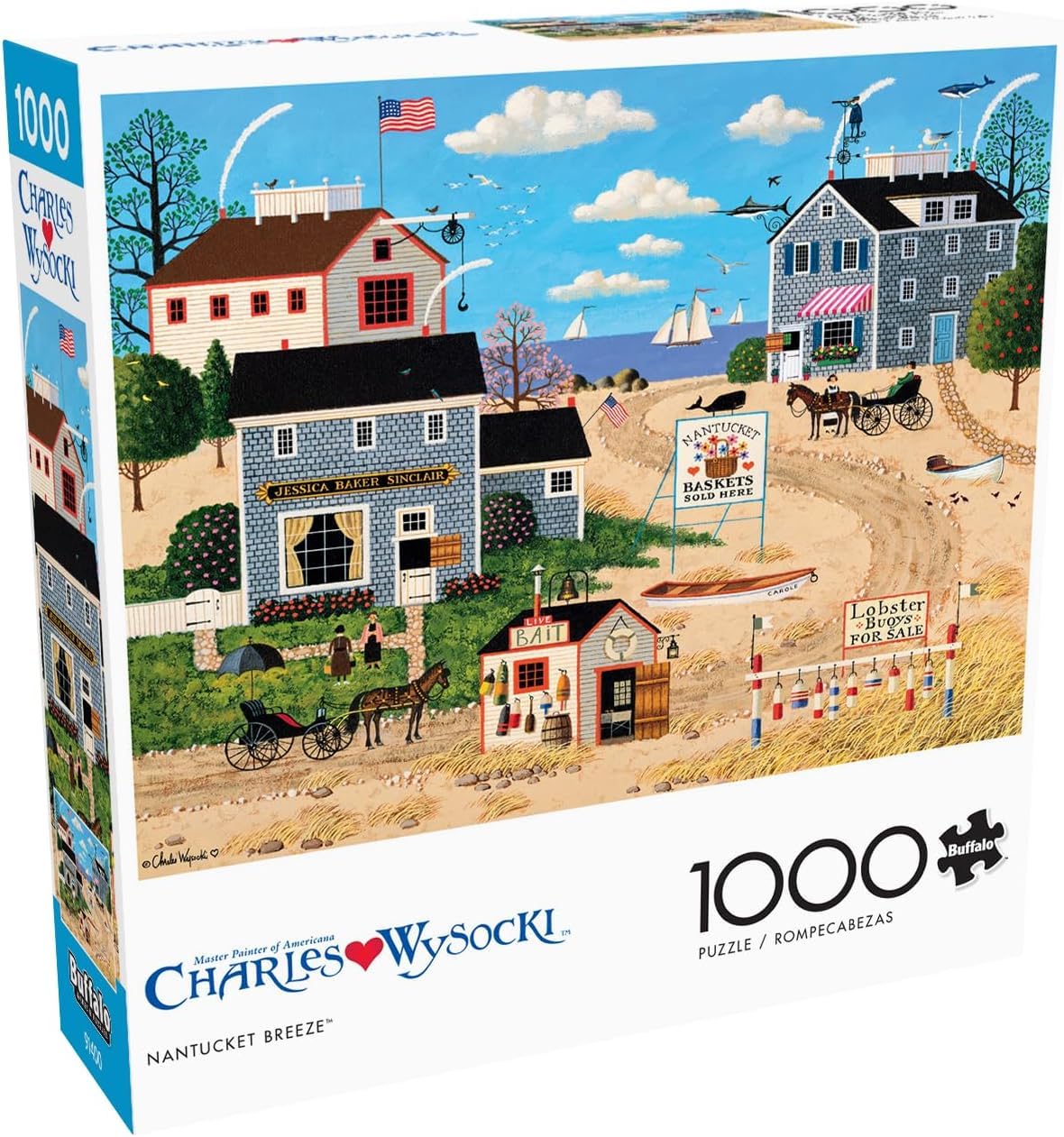 Buffalo Games - Charles Wysocki Nantucket - 1000 Piece Puzzle for Adults